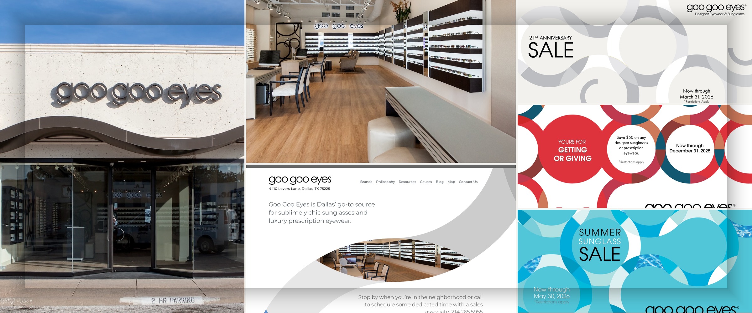 Goo Goo Eyes luxury eyewear brand and ecommerce experience